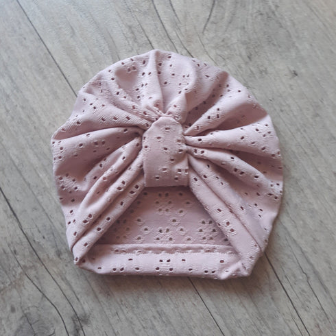 Turban nœud, buns ou simple en jersey ajouré extensible 3 couleurs